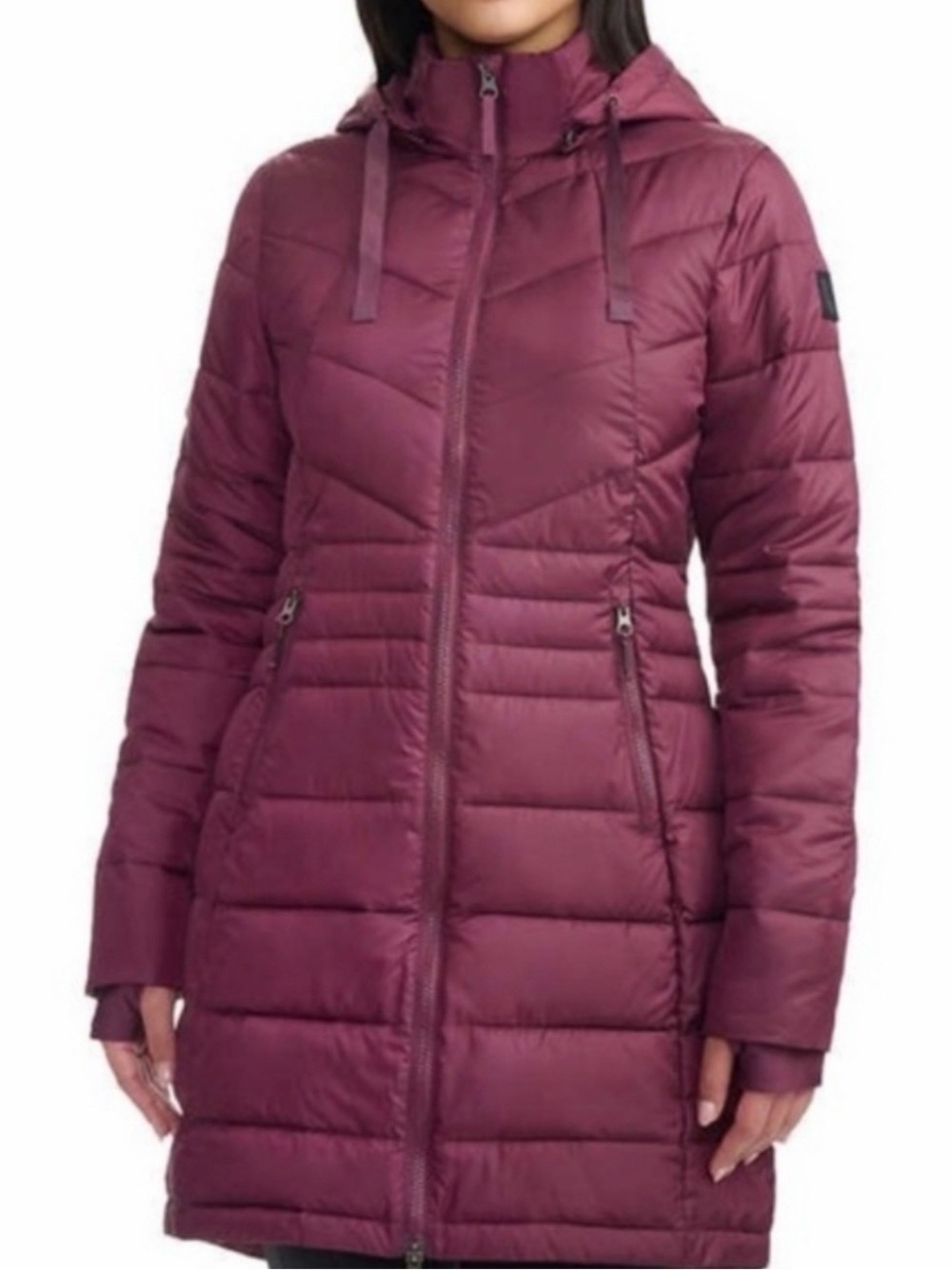 Lole Women’s Packable Long Puffer Coat- Plum